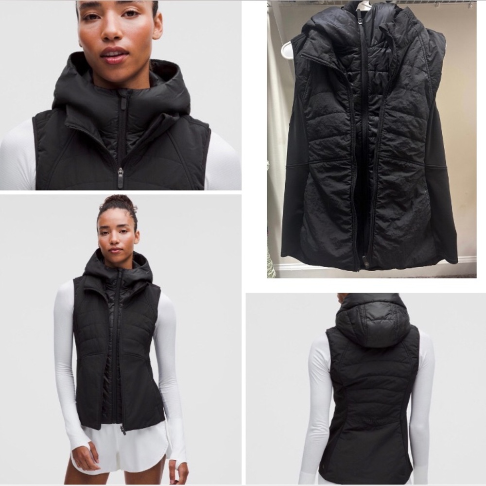 Lululemon another mile vest Insulated Puff Puffer Quilted 10 Medium Double Zip